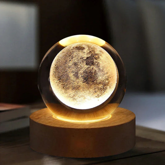 PrimeAura 3D Crystal Ball Galaxy Lamp